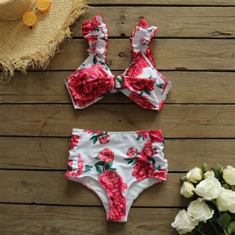 Bikini Emma Fleuri Rose Pour Femme L Atelier Des Parisiennes