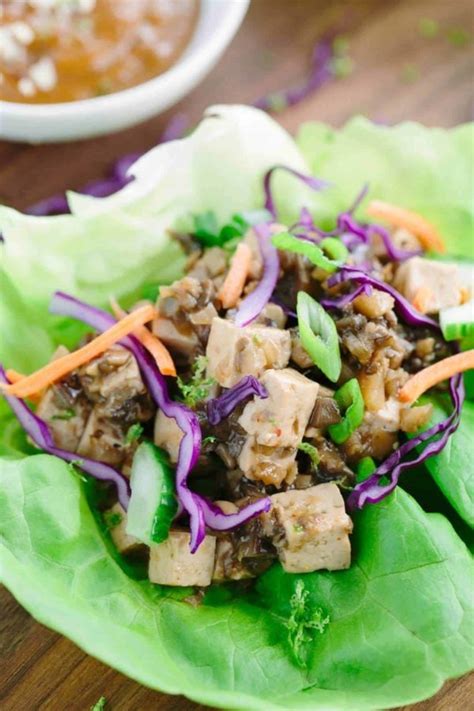 Tofu Lettuce Wraps with Peanut Sauce - Jessica Gavin