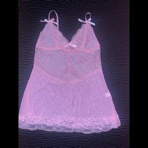 Intimates Sleepwear Pink Lace Nightdress Gstring Sleepwear Lingerie Set Poshmark