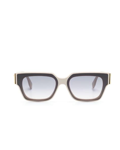 Fendi Fendi First Square Frame Sunglasses In Natural Lyst