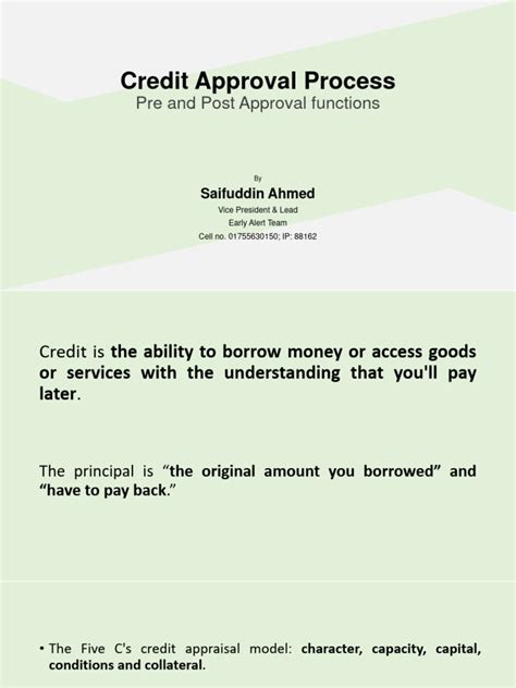 Credit Approval Process and Related Functions | Download Free PDF ...