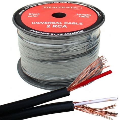 Кабель 2 жильный в экране Vip Acoustic плоский диаметр 3х6мм черный ...