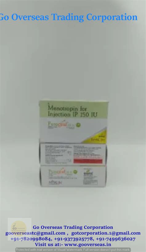 Puregraf Iu Hp Menotropin Injection Packaging Type Vial At