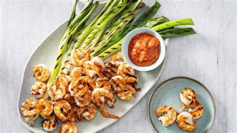 Grilled Shrimp and Green Onions with Red Pepper Sauce | Stop and Shop