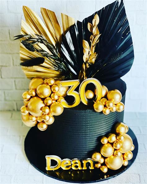 Black And Gold Themed 30th Birthday Staceys Cakey Bakes Facebook
