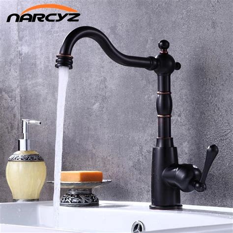 New Style Black Bronze Kitchen Faucet Rotate Black Color Sink Tap Cold And Hot Mixer Tap