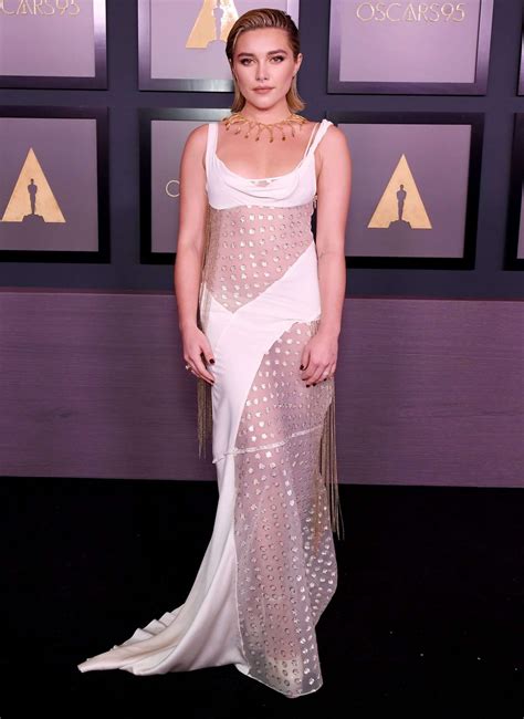 Florence Pugh Dazzles in a Sheer Beckham Gown at the Governors Awards