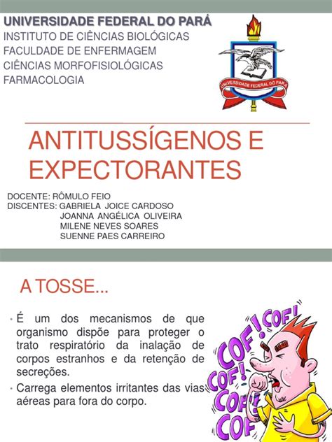 O Que Significa Antitussígeno - Antitussígenos E Expectorantes: Universidade Federal Do Pará | PDF ...