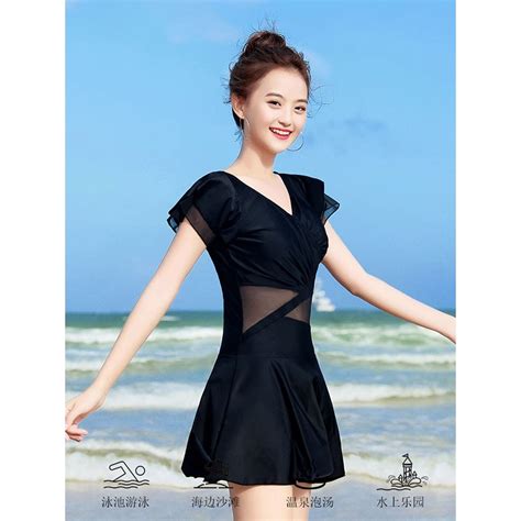 New Swimsuit Women S Conservative Fairy Style Covering Belly And Slimming One Piece Hot