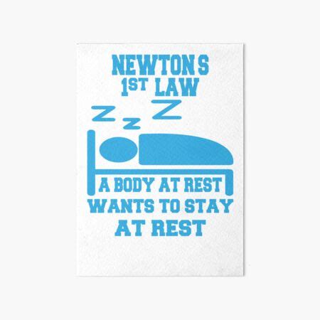 " Newton's First Law" Art Board Print for Sale by Bou-khancha | Redbubble