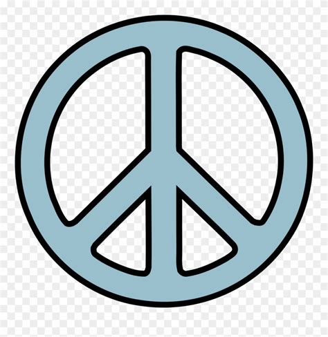 Download Peace Sign Clip Art Black And White - Transparent Peace Sign ...