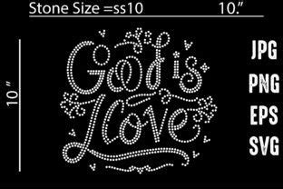 God Is Love Rhinestone Template Graphic By Mrumu Creative Fabrica