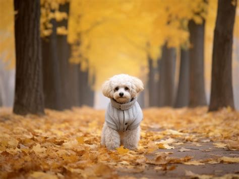 Premium Ai Image Dog During A Winter Walk
