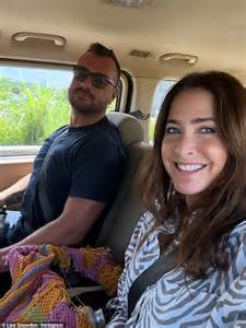 Bikini Clad Lisa Snowdon Shows Off Her Toned Figure As She Practises Yoga During Luxury Vietnam