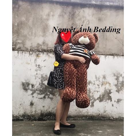 Mua Hit Hot Gấu bông Teddy Nâu Socola Mặc Áo Thú nhồi bông gòn Siêu to M5 1M7 quà tặng dễ