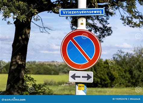 Dutch Traffic Sign at Side of a Road Editorial Stock Photo - Image of ...