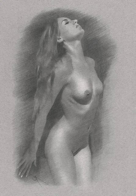Female Nude Original Drawing Drawing Nude Woman Pin Up Femme Nude
