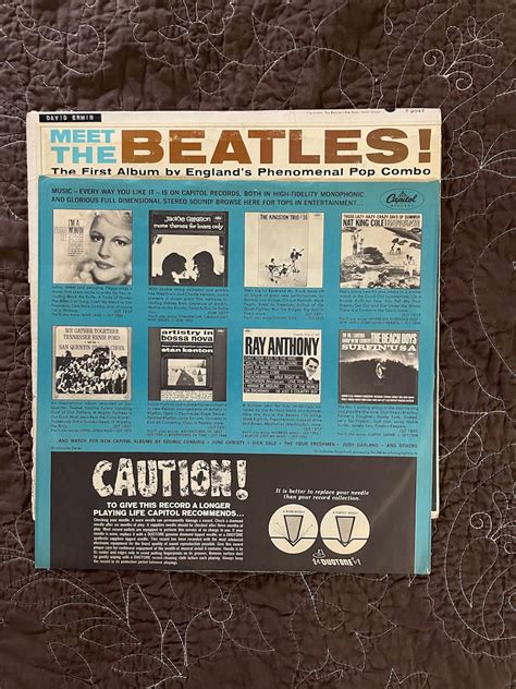 The Beatles Meet The Beatles Vintage Vinyl Rock Album On Capitol Records 1964 Free Shipping