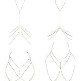 Lolias Pcs Sexy Gold Body Chains For Women Layered Bikini Belly Waist