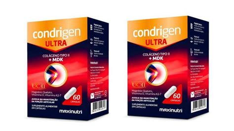 Kit 2uni Condrigen Ultra colágeno tipo 2 MDK 60 cáps MaxiNutri