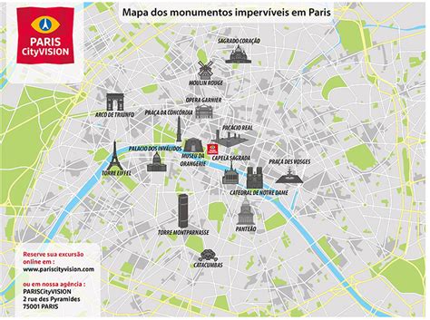 Mapa Dos Monumentos De Paris Baixar Mapa PARISCityVISION