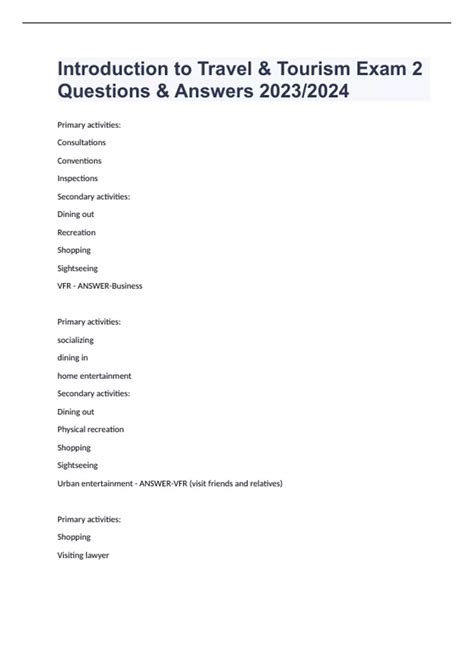 Access Introduction To Travel And Tourism 9