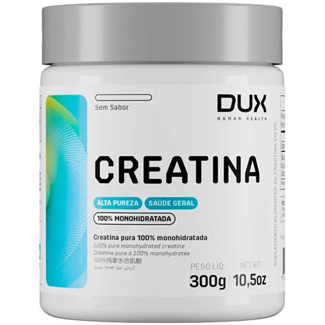 Creatina Pura E Monohidratada - Creatina 100% Pura Monohidratada - 300g - Dux Nutrition - FITFIELD