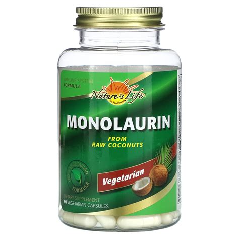 Nature's Life, Monolaurin, 90 Vegetarian Capsules