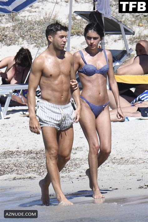 Lucia Rivera Sexy Seen Topless Showing Off Her Nude Tits At The Beach In Sardinia Aznude