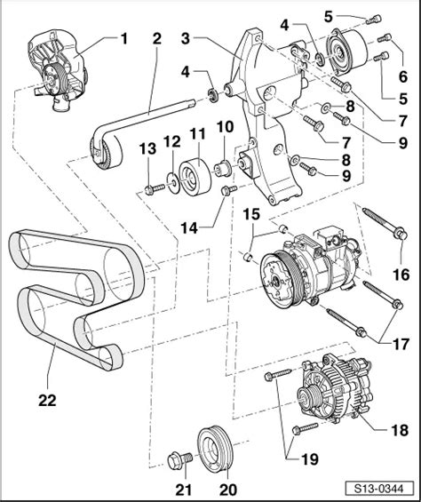 Шкода фабия схема ремня генератора