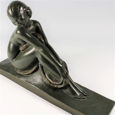 Art Deco French Bronze Seated Nude By Amedeo Gennarelli C Statue Art Deco Collection