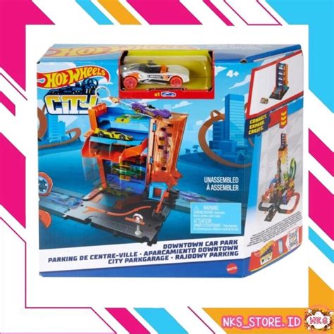 Hot Wheels City Downtown Car Park Hotwheels Track Set City Shopee Malaysia