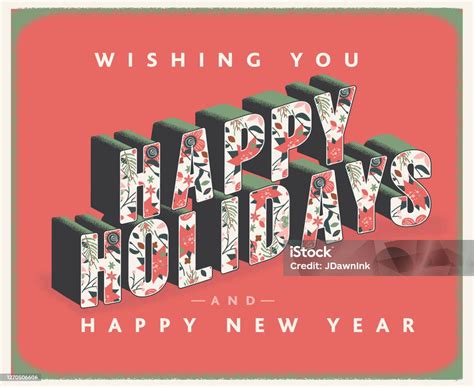 Selamat Berlibur Dan Selamat Tahun Baru Liburan Greeting Desain