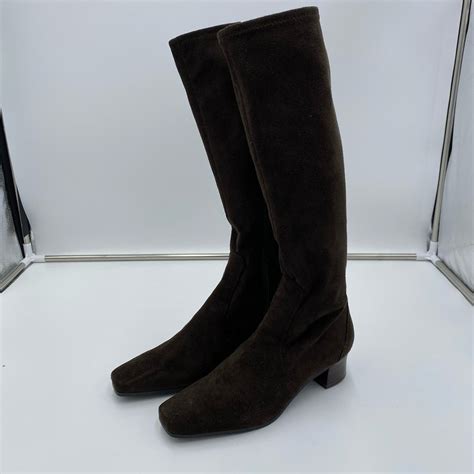Enzo Angiolini Eaarium Brown Faux Suede Heeled Riding Gem