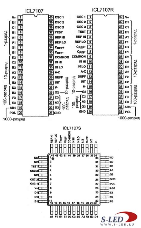 Микросхема АЦП ICL7107, ICL7107R, ICL7107S » S-Led.Ru - Светодиоды и ...