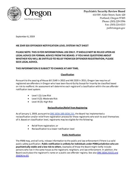 Sex Offender Classification EClips Extra