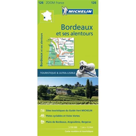 Michelin France Zoom Map 126 Bordeaux And Surrounding Area