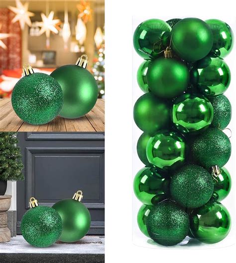 24 Mini Esferas De Navidad Bolas Colgantes De Navidad Inastillables