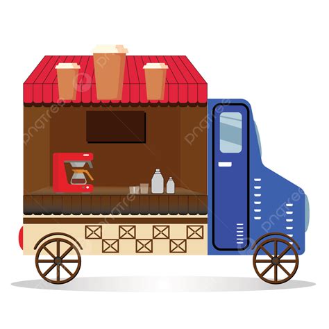 Gambar Desain Warung Makan Makanan Gerobak Kios Png D