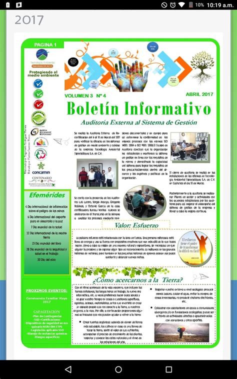 Ejemplo De Boletin Informativo