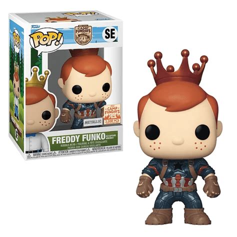 Funko POP Fundays 2023 Freddy As Captain America Metallic Limited To