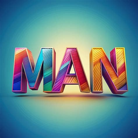 colorful image   man   word man   premium ai