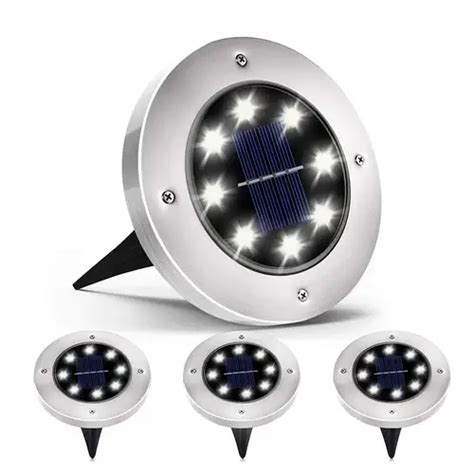 Комплект уличных светильников на солнечной батарее 4 шт Solar Disk ...