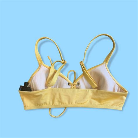 Pacsun La Hearts Yellow Bikini Top No Known Flaws Depop