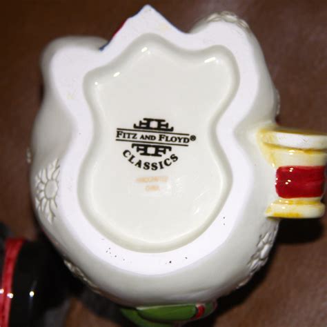 Vintage Fritz And Floyd Snowman Sugar Bowl With Spoon Etsy