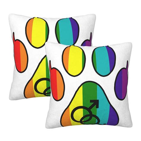 Home Throw Pillow Covers Gay Furry Pride Square Thick Throw Pillow Covers Fine Textured Couch