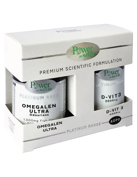 Power of Nature Platinum Range Omegalen Ultra Рибено масло и Вит D3