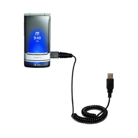 Coiled Power Hot Sync USB Cable Suitable For The Nokia 6750 Mural With Both Data And Charge