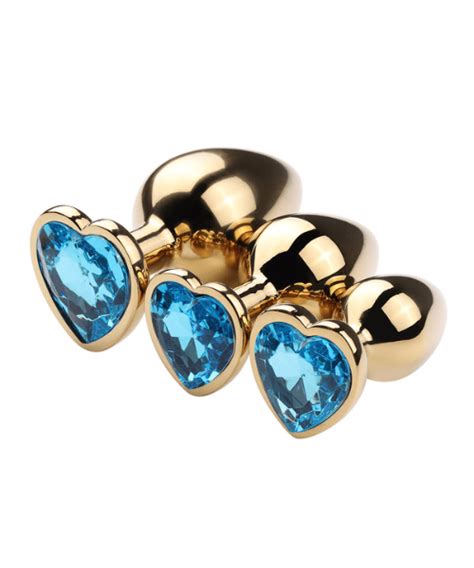 Plug Anal De A O Cora O Na Cor Dourada Joia Tamanho P Imagination Sex Shop