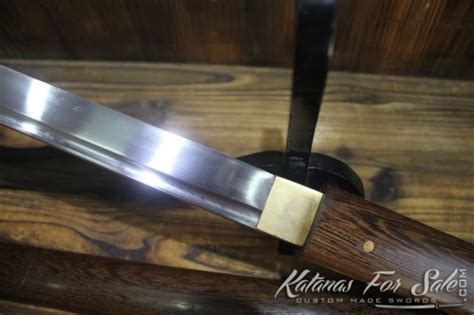 1060 Hand Forged Steel Straight Rosewood Shirasaya Wakizashi Katanas